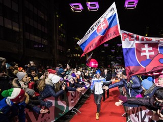 Petra Vlhová počas žrebu pred podujatím Svetového pohára v Maribore.