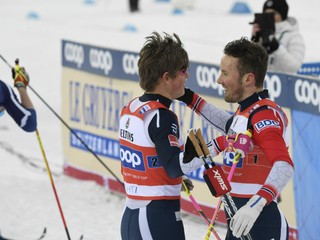 Johannes Hösflot Klaebo (vľavo) a Emil Iversen.