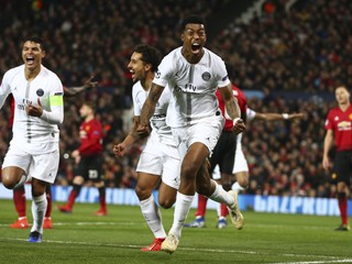 Momentka zo zápasu Manchester United - PSG.