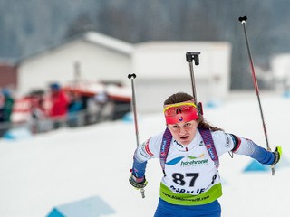 Na snímke slovenská reprezentantka Barbora Horniaková v cieli vytrvalostného preteku kadetiek na 10 km na Majstrovstvách sveta juniorov a kadetov v biatlone v Osrblí 27. januára 2019 - ilustračná fotografia.