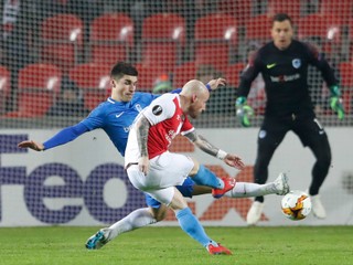 Miroslav Stoch v zápase Slavia Praha - Genk.
