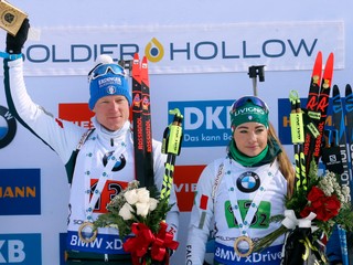 Lukas Hofer a Dorothea Wiererová.
