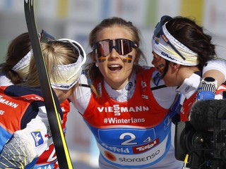 Švédska ženská štafeta získala zlato na MS v lyžovaní 2019.