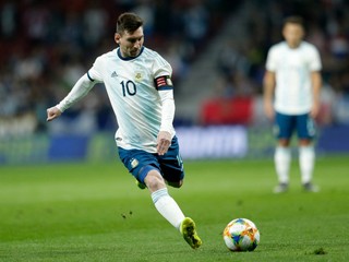 Na snímke argentínsky útočník Lionel Messi v prípravnom zápase Argentína - Venezuela (1:3) v Madride 22. marca 2019.