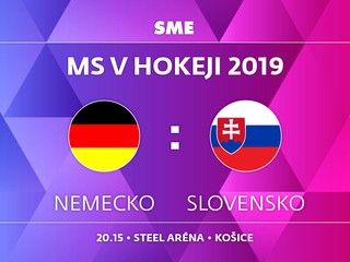 Nemecko - Slovensko, zápas MS v hokeji 2019, skupina A. Sledujte online prenos na SME.sk.