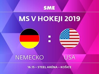 Nemecko - USA, zápas MS v hokeji 2019, skupina A. Sledujte online prenos na SME.sk.
