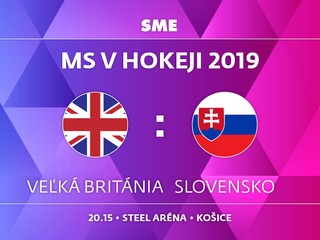 Veľká Británia - Slovensko, zápas MS v hokeji 2019, skupina A. Sledujte online prenos na SME.sk.