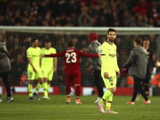 Lionel Messi po zápase FC Liverpool - FC Barcelona v semifinále Ligy majstrov.
