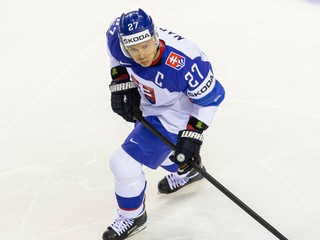 Ladislav Nagy v zápase Slovensko - Dánsko na MS v hokeji 2019.