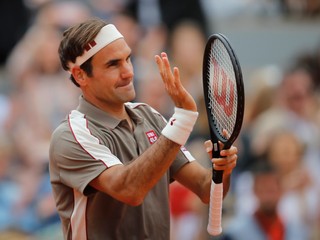 Roger Federer na Roland Garros 2019.