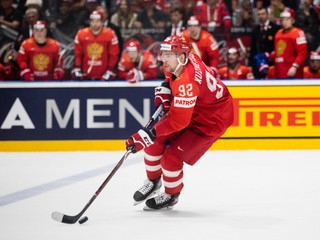 Jevgenij Kuznecov počas zápasu o bronz Rusko - Česko na MS v hokeji 2019.