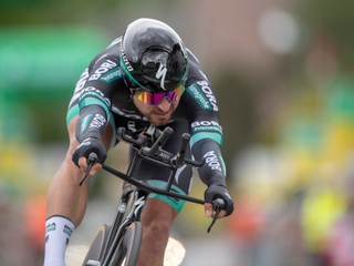 Peter Sagan z tímu Bora-Hansgrohe v úvodnej časovke 83. ročníka pretekov Okolo Švajčiarska 15. júna 2019.