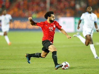 Mohamed Salah v zápase Egypt - DR Kongo počas Afrického pohára národov 2019.