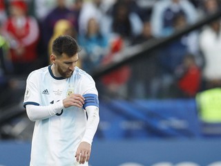 Lionel Messi v zápase proti Čile na Copa America 2019.