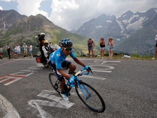 Nairo Quintana počas 18. etapy pretekov Tour de France z Embrunu do Valloire 25. júla 2019.