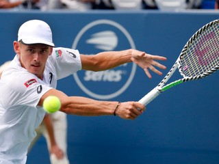 Alex de Minaur vo finále turnaja ATP v Atlante v zápase proti Taylorovi Fritzovi.