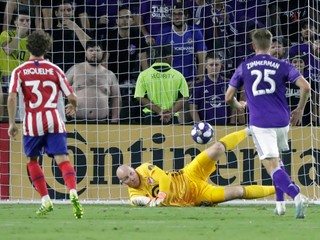 Momentka zo zápasu Atlético Madrid - Výber hviezd MLS.