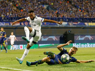 Momentka zo zápasu Dinamo Záhreb - Rosenborg Trondheim.