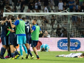 Momentka po zápase PAOK Solún - ŠK Slovan Bratislava.