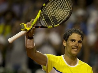 Rafa Nadal po víťaznom zápase proti domácemu Monacovi.