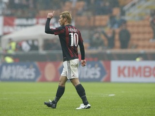 Keisuke Honda v drese AC Miláno.