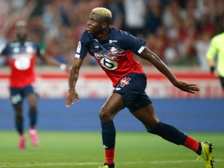 Hráč Lille Victor Osimhen - ilustračná fotografia.