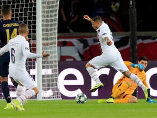 Momentka zo zápasu Paríž Saint-Germain - Real Madrid.