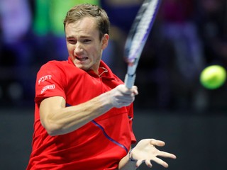 Daniil Medvedev na turnaji ATP v ruskom Petrohrade.