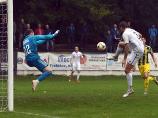 Momentka zo zápasu Trebišov - Zlaté Moravce-Vráble.