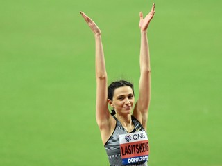Marija Lasickienéová získala zlato v skoku žien do výšky na MS v atletike 2019 v katarskej Dauhe.