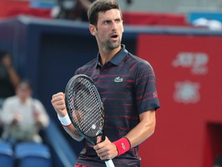 Novak Djokovič na turnaji ATP v Tokiu.