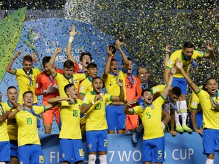Futbalisti Brazílie do 17 rokov.