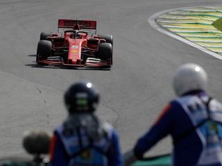 Sebastian Vettel počas Veľkej ceny Brazílie.