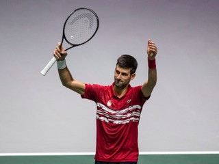 Novak Djokovič na finálovom turnaji Davisovho pohára 2019 v Madride.
