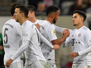 Radosť hráčov Bayernu Mníchov.