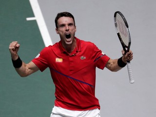 Roberto Bautista Agut po triumfe nad Felixom Auger-Aliassimeom.