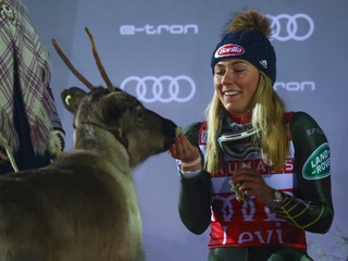 Mikaela Shiffrinová a jej sob.