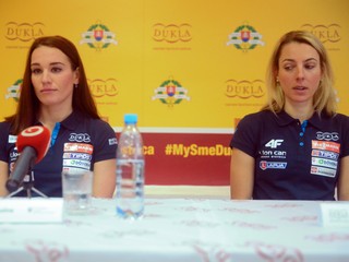 Slovenské reprezentantky v biatlone Paulína Fialková a Terézia Poliaková.