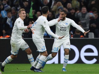 Radosť hráčov Olympique Marseille.