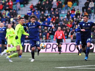 Momentka zo zápasu Žilina - Slovan.