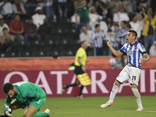 Carlos Rodriguez z Monterrey oslavuje gól.