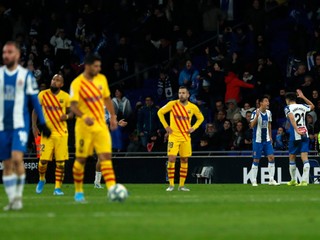 Momentka zo zápasu Espanyol - FC Barcelona.