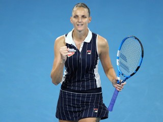 Karolína Plíšková po postupe do finále v Brisbane.