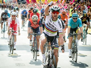 Cyklista Peter Sagan počas prvej etapy pretekov Okolo Poľska 2017.