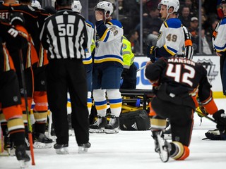 Počas zápasu NHL skolaboval hokejista, duel nedohrali