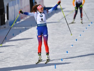 Ivona Fialková na MS v biatlone.