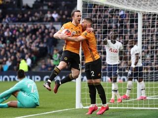 Momentka zo zápasu Tottenham - Wolverhampton.