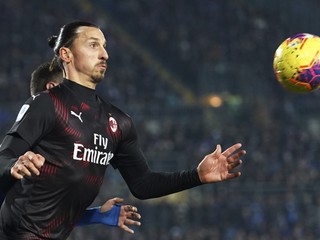 Zlatan Ibrahimovič v drese AC Miláno.