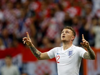 Kieran Trippier v drese anglickej reprezentácie.