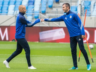 Vladimír Weiss ml. (vľavo) a Alen Ožbolt.